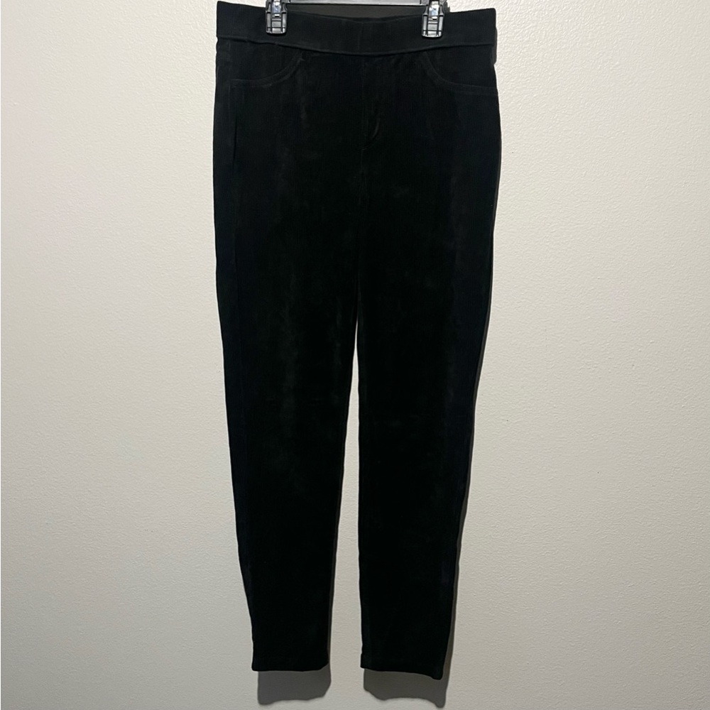 GLORIA VANDERBILT- Black Corduroy Ribbed Stretchy Soft Pants Size M